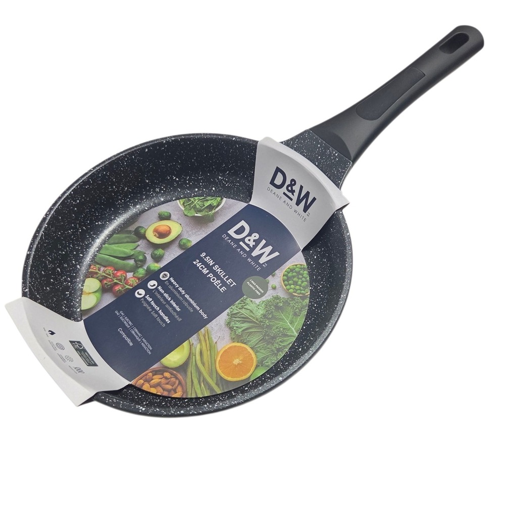 D&W Deane And‎ White Cookware 9.5in Frying Pan Skillet Nonstick Interior Black